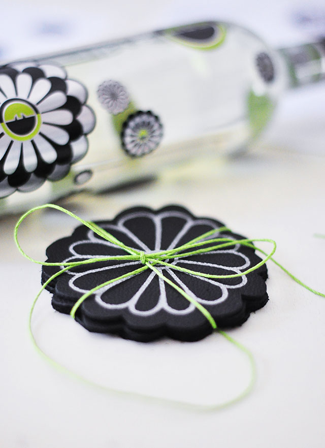 DIY Leather Flower Coasters_Zac Posen_Ecco Domani