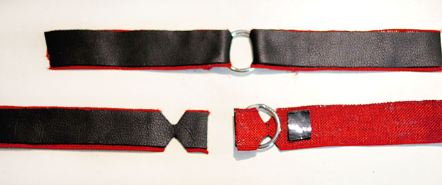 DIY Leather Harness - harley quinn arkham knight arm bands