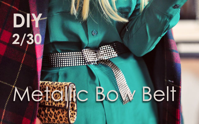 DIY Metallic Bow Belt-feature