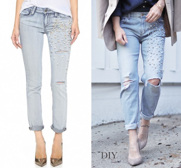 Diy Pearl Embellished Jeans Inspired By Paige Denim 1130