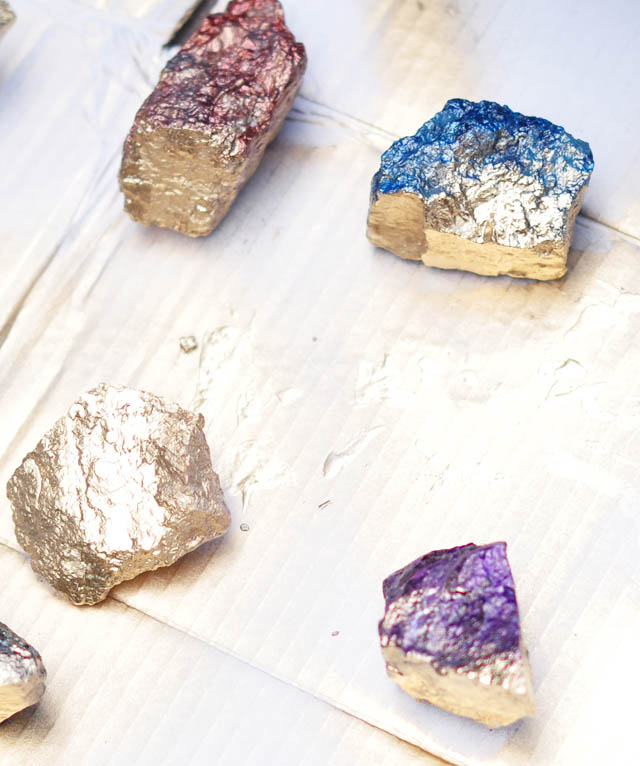 DIY Rock Crystals with Nail Polish step 5