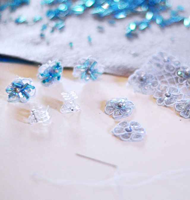 DIY Snowflake clips for Elsas braid -hair tutorial