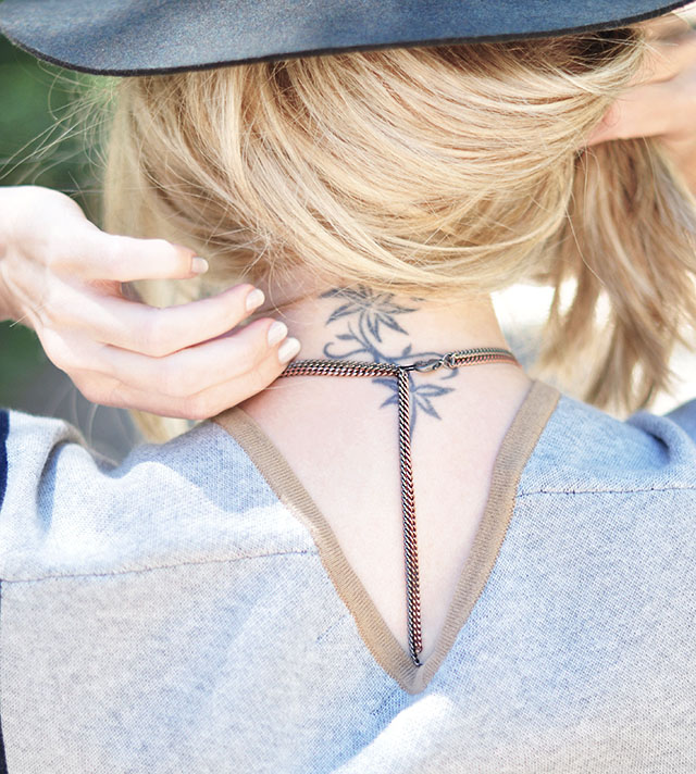 DIY chain necklace_ neck tattoo