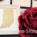 DIY home state art framed print- feature