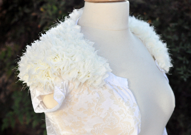 DIY Petal Wedding Shrug from a T-shirt