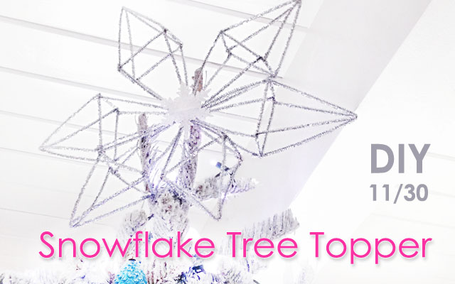 DIY snowflake pipe cleaner tree topper