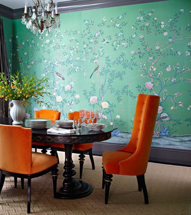 De Gournay Chinoiserie Wallpaper + Met Gala Limited Edition Scarf ...