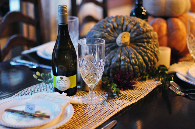 Ecco Domani Prosecco- Thanksgiving table top