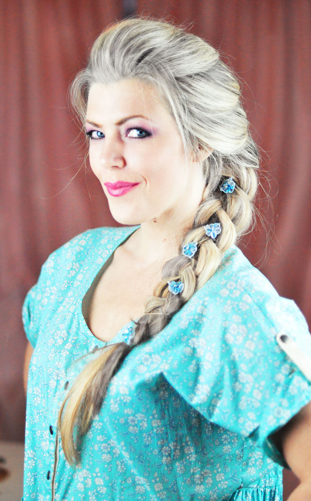 Elsa Hair Tutorial Snow Queen Big French Braid Love Maegan