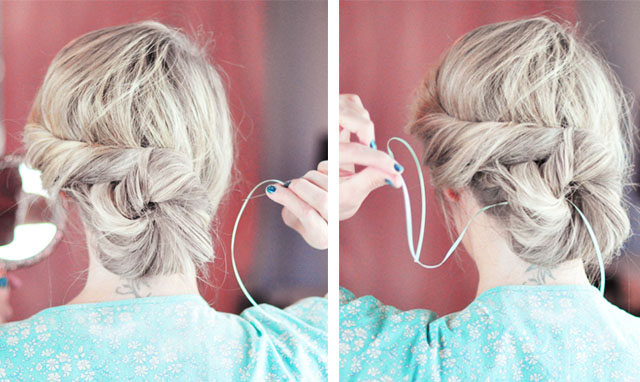 Elsa hair tutorial -before- twist and bun-10