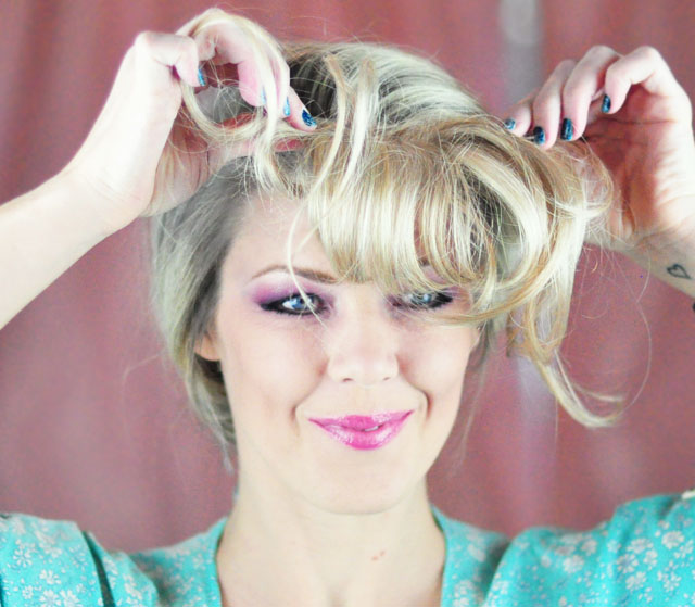 Elsa hair tutorial -before- twist and bun-13