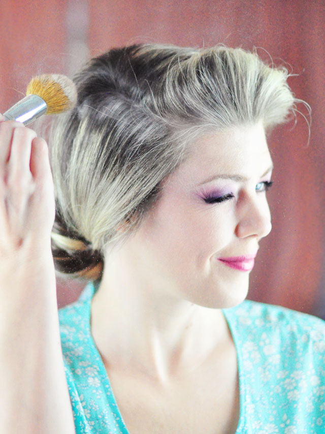 Elsa hair tutorial -before- twist and bun-9