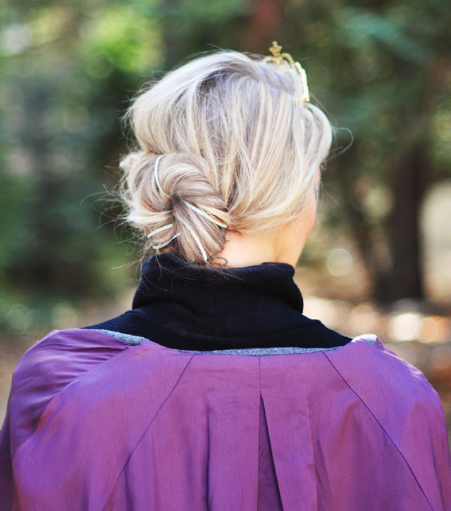 Elsa twist and bun hair tutorial