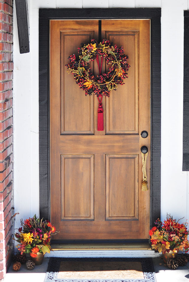 Fall home decorating -  front door