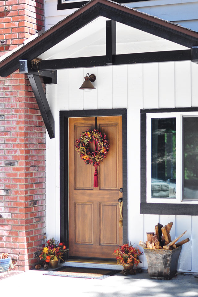 Fall home decorating - front door