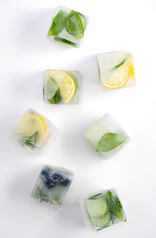 Fruit-herb-ice-cubes