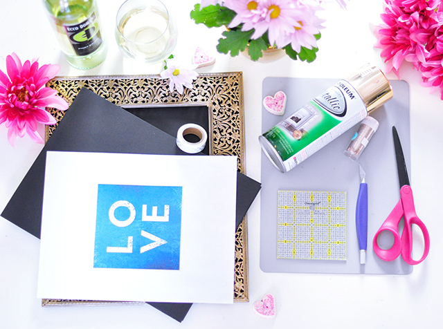 GOLD LOVE print DIY_1