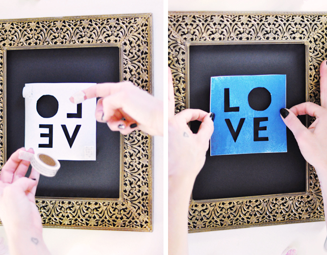 GOLD LOVE print DIY_3