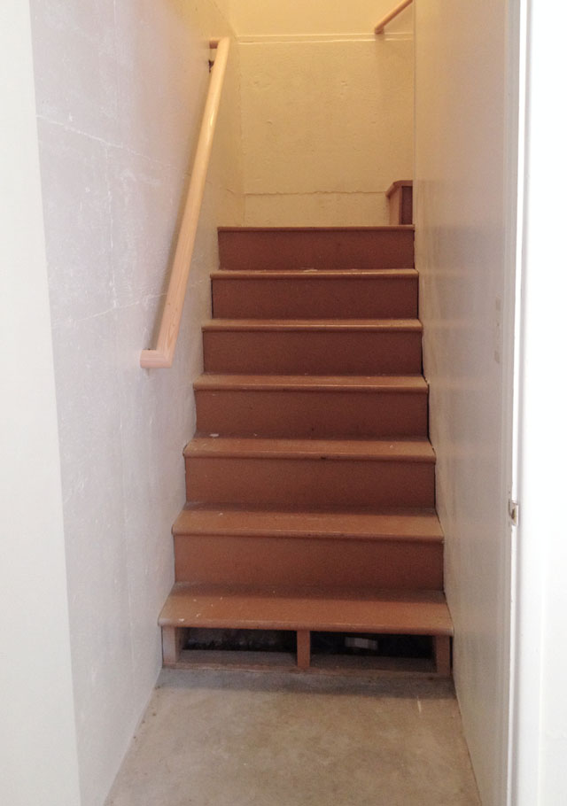 Garage Stairwell decor-before-2