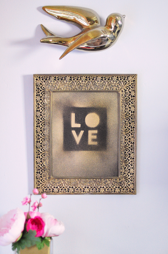 Gold Dust LOVE print DIY