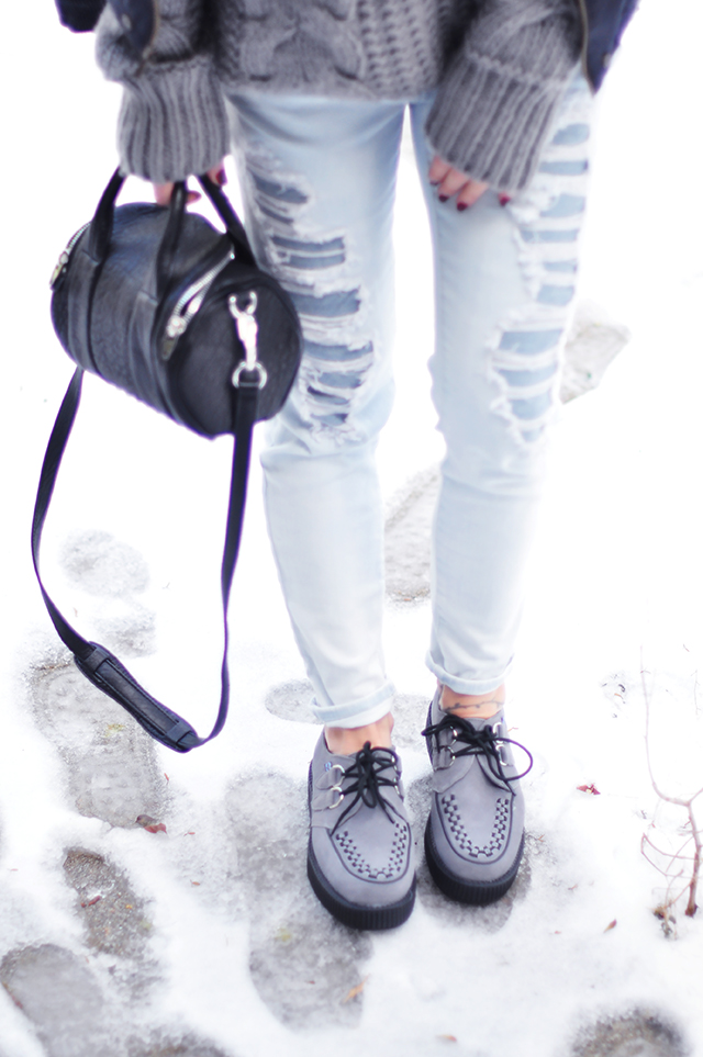 Gray creepers_TUK_Alexander Wang mini rockie bag