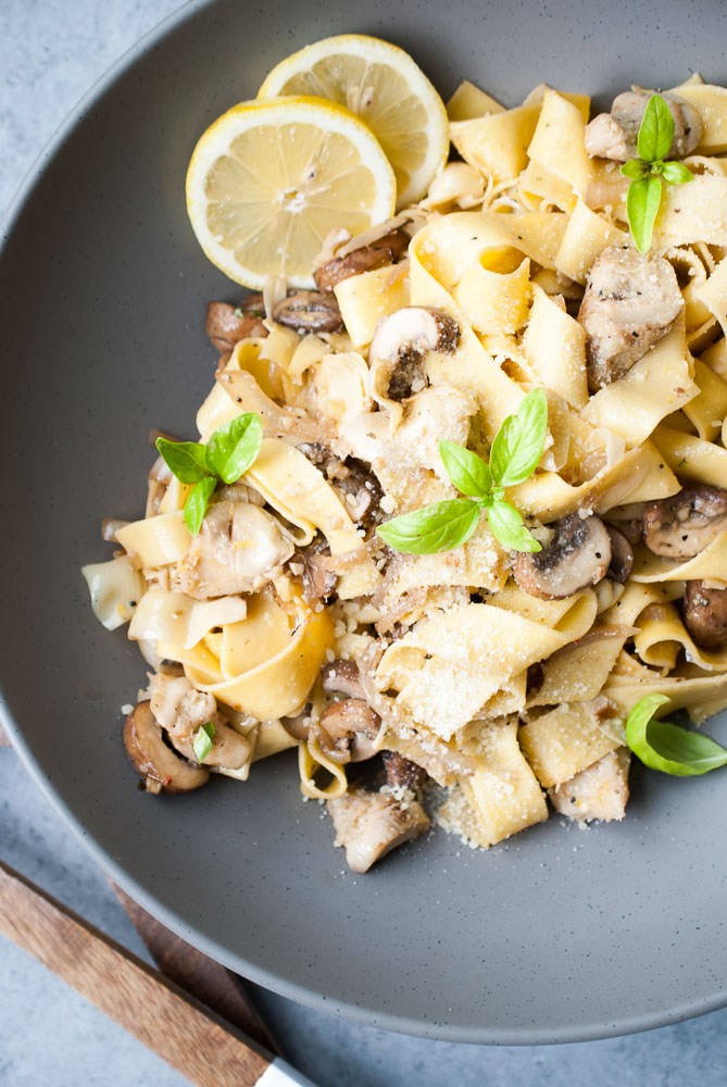 Grilled-Artichoke-Mushroom-Pasta dinner recipe