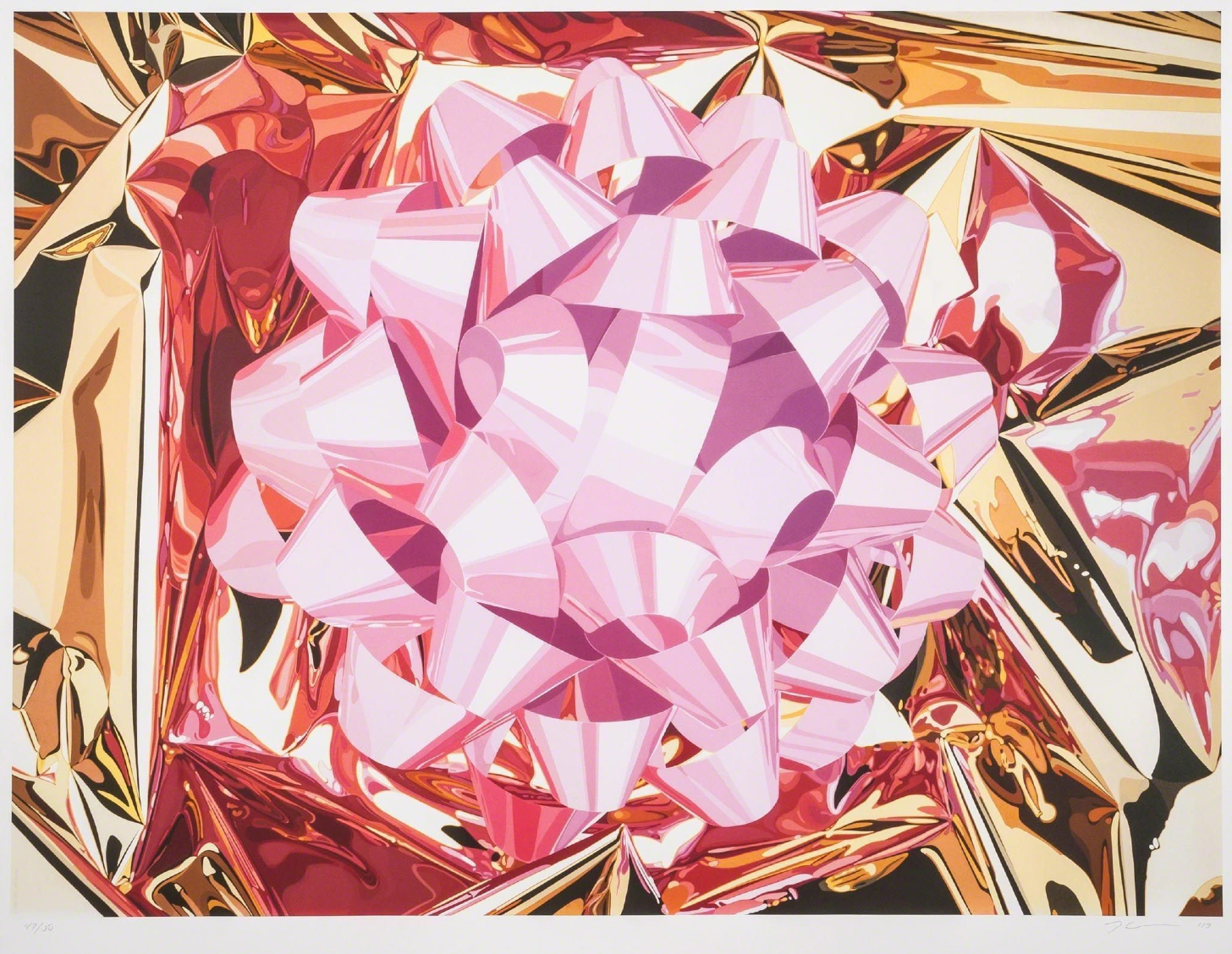 Jeff Koons pink bow