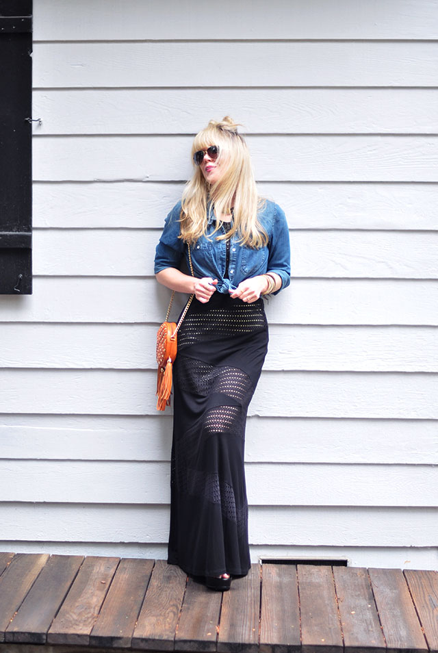 June Gloom Style at ROSS _ black maxi dress