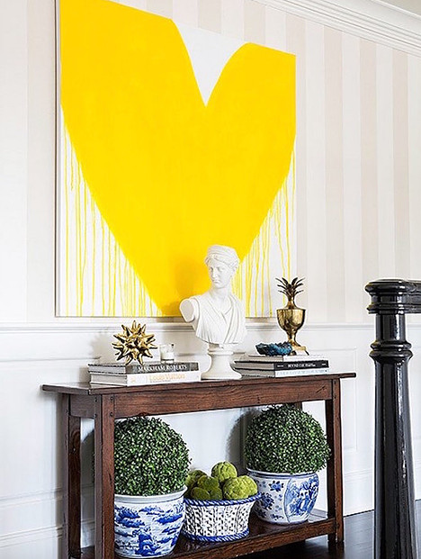 KERRI ROSENTHAL ART  drippy yellow heart