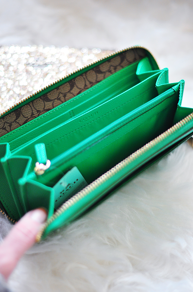 Kelly Green Coach Wallet