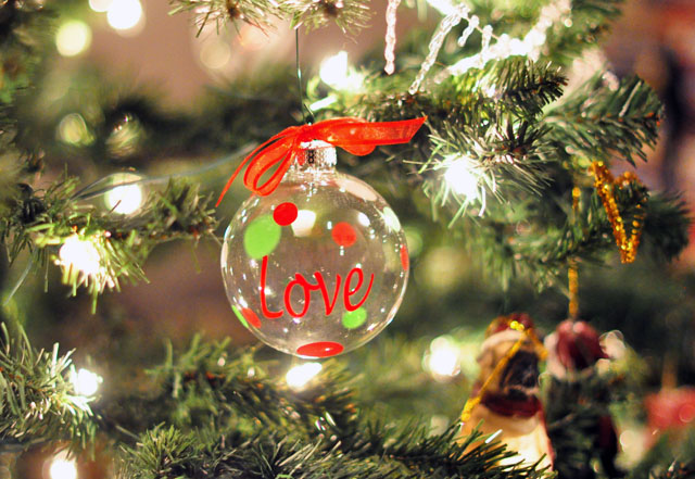 LOVE Christmas Ornament