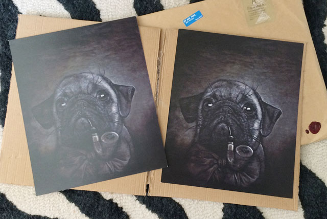 Luke Jervis Pug with Pipe art print