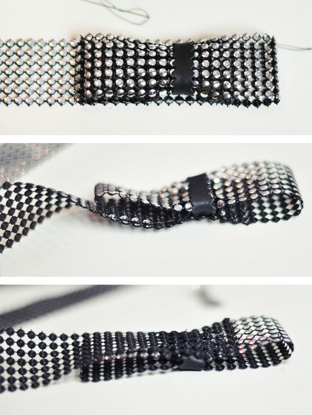 Metallic Bow Belt DIY-7