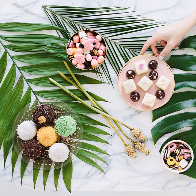 Palm Fronds table decor