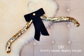 Pretty DIY Sequin Hanger