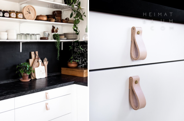 DIY Raw Leather Drawer Pulls