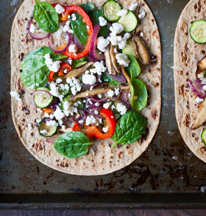 Crispy-Roasted-Veggie-Flatbread-Pizza recipe