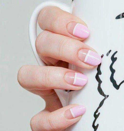 soft pink nails and nail art designs