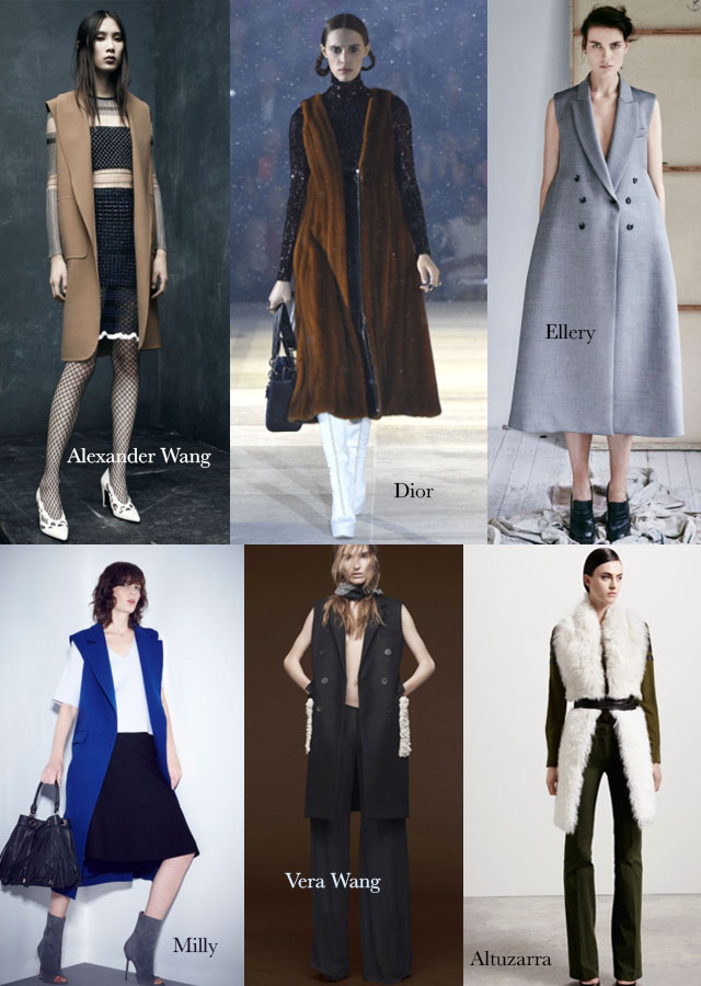 Sleeveless coats - Vests for Fall 2015