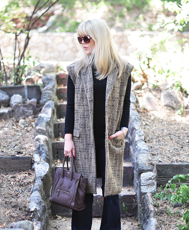 Sleeveless tweed coat diy - flares-celine