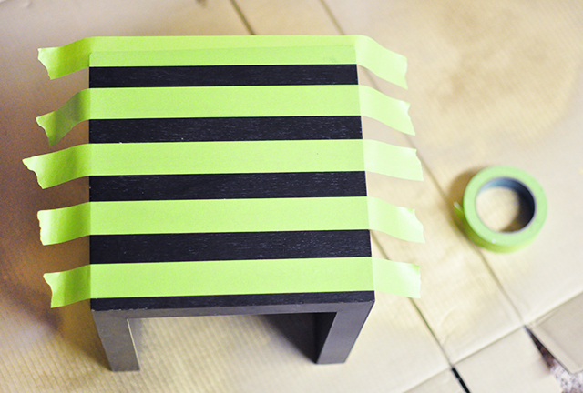 Striped nesting table DIY-2