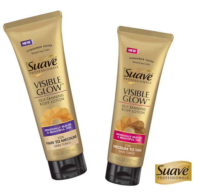 Suave visible glow self tanning body lotion