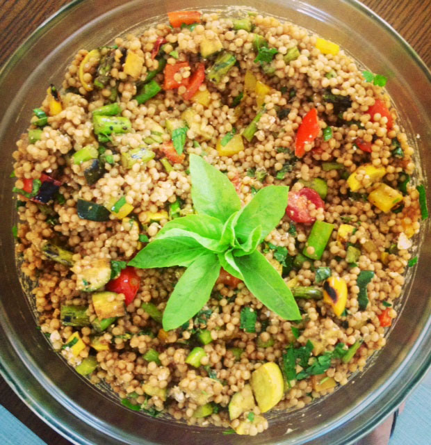 Vegan Israeli Couscous with Grilled Vegetables-2