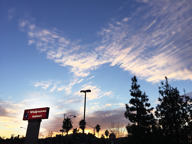 Walgreens sign with Sunset_