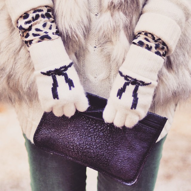 alexander wang zipper pouch_fingerless gloves