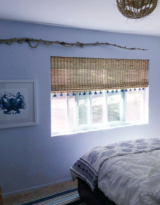 beachy guest room-tassels on shades