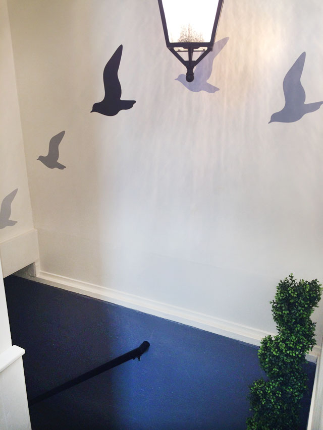 bird wall decals-stairwell decor