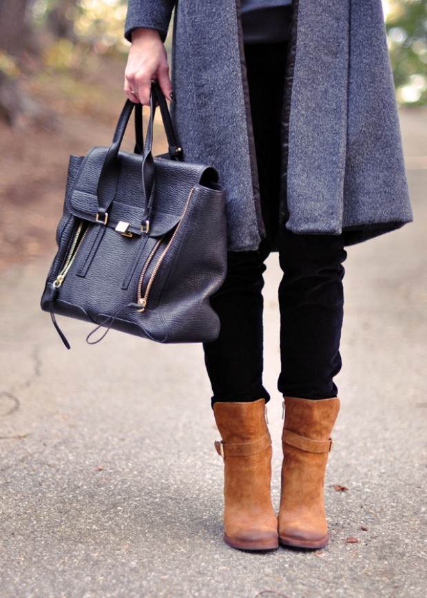 black brown gray outfit