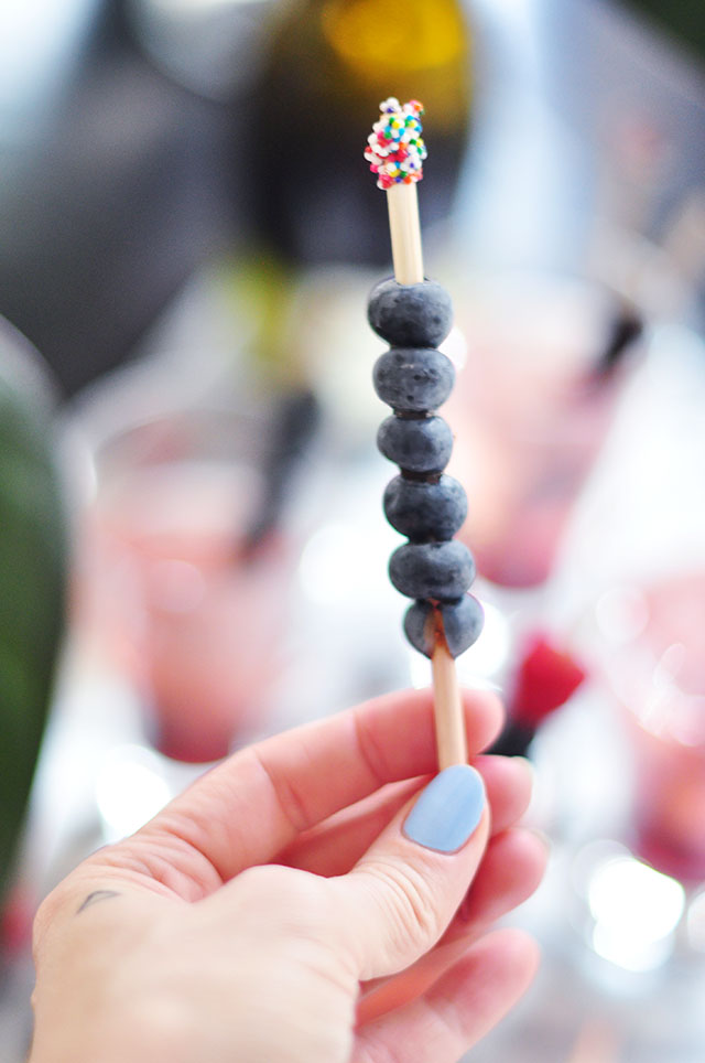 blueberry swizzle stick garnish