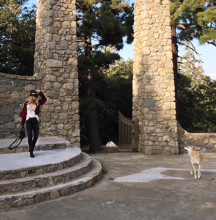 boho style-pillars of god -temple in crestline-ca mountains-love maegan